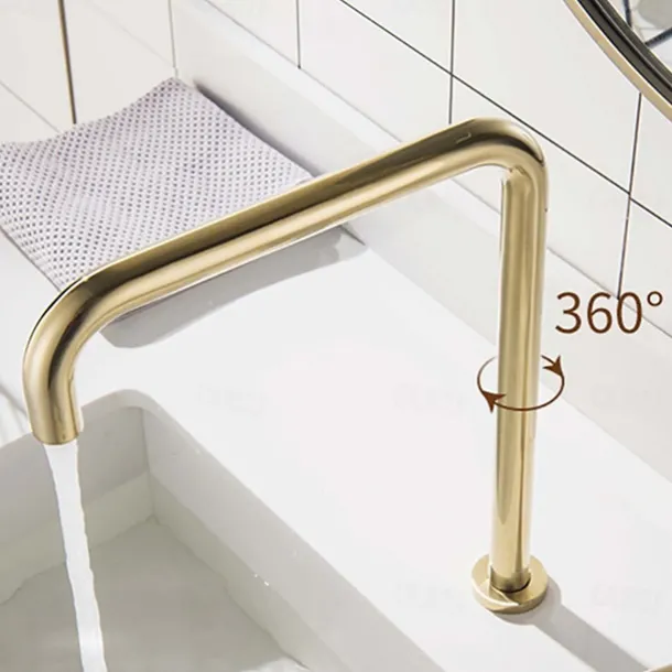 Bathroom Sink Faucet,Black/Chrome/Brushed Gold/Rose Gold Finish Widespread Single Handle Dual Holes Basin Sink Mixer Tap Washroom Faucet with Hot and Cold Switch