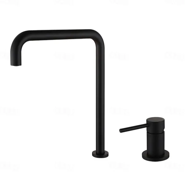 Bathroom Sink Faucet,Black/Chrome/Brushed Gold/Rose Gold Finish Widespread Single Handle Dual Holes Basin Sink Mixer Tap Washroom Faucet with Hot and Cold Switch