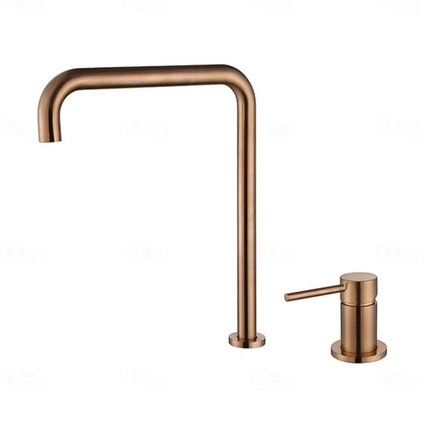Bathroom Sink Faucet,Black/Chrome/Brushed Gold/Rose Gold Finish Widespread Single Handle Dual Holes Basin Sink Mixer Tap Washroom Faucet with Hot and Cold Switch