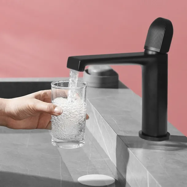 Bathroom Sink Faucet,Black Bathroom Faucet,Brass Single Handle One Hole Bath Taps(Black/Grey/Chrome/Golden)