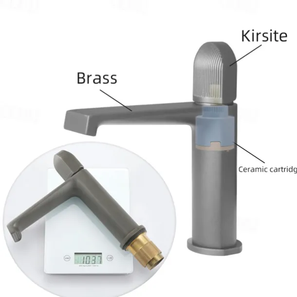 Bathroom Sink Faucet,Black Bathroom Faucet,Brass Single Handle One Hole Bath Taps(Black/Grey/Chrome/Golden)