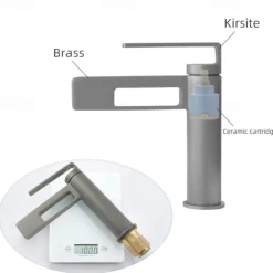 Bathroom Sink Faucet,Black Bathroom Faucet,Brass Single Handle One Hole Gun Shape Bath Taps(Black/Grey/Chrome/Golden)