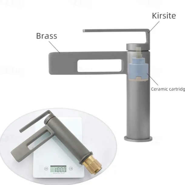 Bathroom Sink Faucet,Black Bathroom Faucet,Brass Single Handle One Hole Gun Shape Bath Taps(Black/Grey/Chrome/Golden)