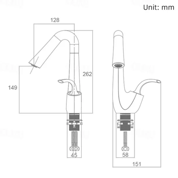 Bathroom Sink Faucet,Brass High Arc Waterfall Brushed and Painted Finishes Single Handle One Hole Bath Taps
