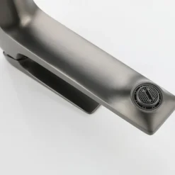 Bathroom Sink Faucet,Brass Stereoscopy Single Handle One Hole Bath Taps with Hot and Cold Switch