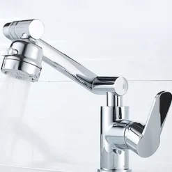 Bathroom Sink Faucet,Brass 360 Degree Rotating Liftable 3-Type Outlet Multi-Function Single Handle One Hole Bath Taps（Matte Black/Chrome）