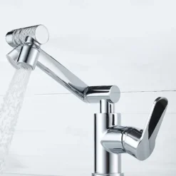 Bathroom Sink Faucet,Brass 360 Degree Rotating Liftable 3-Type Outlet Multi-Function Single Handle One Hole Bath Taps（Matte Black/Chrome）