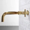 Bathroom Sink Faucet,Rotatable Wall Mount Industrial Style Single Handle One Hole Bath Taps with Cold Water Only