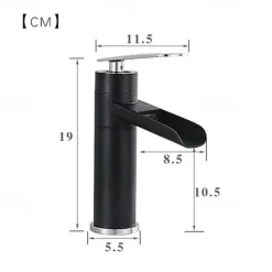 Bathroom Sink Faucet,Rotatable Electroplated Centerset Single Handle One Hole Bath Taps with Hot and Cold Switch
