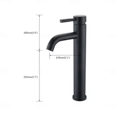 Bathroom Sink Faucet,Single Handle Matte Black Centerset Bath Taps,Stainless Steel COD Bathroom Faucet Adjustable to Cold and Hot Water