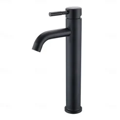 Bathroom Sink Faucet,Single Handle Matte Black Centerset Bath Taps,Stainless Steel COD Bathroom Faucet Adjustable to Cold and Hot Water
