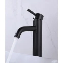 Bathroom Sink Faucet,Single Handle Matte Black Centerset Bath Taps,Stainless Steel COD Bathroom Faucet Adjustable to Cold and Hot Water