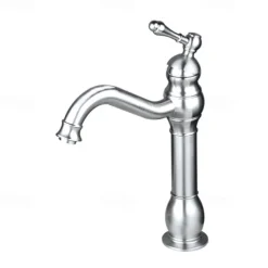 Bathroom Sink Faucet,Single Handle Rose Gold/Black/Brushed Gold/ Brass/Rustic Nickel One Hole Widespread Electroplated Faucet with Hot and Cold Water