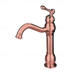 Bathroom Sink Faucet,Single Handle Rose Gold/Black/Brushed Gold/ Brass/Rustic Nickel One Hole Widespread Electroplated Faucet with Hot and Cold Water