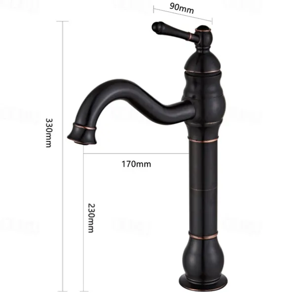 Bathroom Sink Faucet,Single Handle Rose Gold/Black/Brushed Gold/ Brass/Rustic Nickel One Hole Widespread Electroplated Faucet with Hot and Cold Water