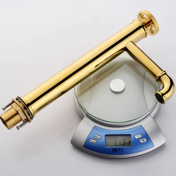 Bathroom Sink Faucet,Single Handle Tall Vessel Sink Black/Gold Vanity Bathroom Faucet Basin Mixer Tap Brass Body