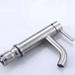 Bathroom Sink Faucet,Stainless Steel Nickel Brushed Single Handle One Hole Bath Taps