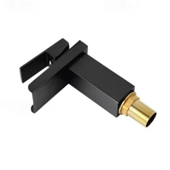 Bathroom Sink Faucet,Waterfall Oil-rubbed Bronze Centerset Widespread Single Handle One Hole Bath Taps with Hot and Cold Switch