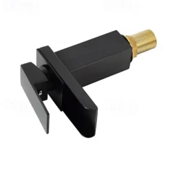 Bathroom Sink Faucet,Waterfall Oil-rubbed Bronze Centerset Widespread Single Handle One Hole Bath Taps with Hot and Cold Switch