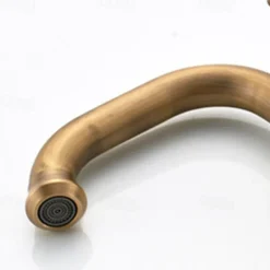 Bathroom Sink Mixer Faucet Vintage Deck Mounted, 360 Swivel Rotatable Single Handle One Hole Monobloc Washroom Basin Taps with Hot and Cold Water Hose Antique Brass ORB