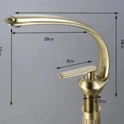 Bathroom Sink Mixer Faucet, Single Handle One Hole Washroom Basin Taps Chrome Finish Bathroom Faucet with Hot and Cold Water Hose