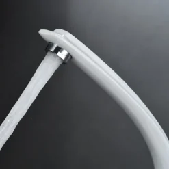 Bathroom Sink Mixer Faucet, Single Handle One Hole Washroom Basin Taps Chrome Finish Bathroom Faucet with Hot and Cold Water Hose