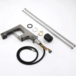 Bathroom Sink Mixer Faucet Liftable Body Pull Out 2 Mode Spout, 360° Rotatable Washroom Brass Basin Tap Deck Mounted, with Hot and Cold Water Vessel Tap