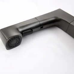 Bathroom Sink Mixer Faucet Liftable Body Pull Out 2 Mode Spout, 360° Rotatable Washroom Brass Basin Tap Deck Mounted, with Hot and Cold Water Vessel Tap