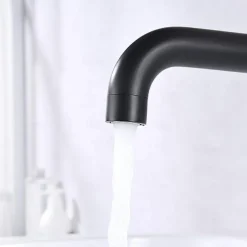 Bathroom Sink Mixer Faucet Wall Mounted, 2 Handle 3 Hole Wash Baxin Brass Taps, Rough in Valve Washroom Basin Tap