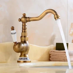 Bathroom Sink Mixer Faucet, Basin Taps with Cold and Hot Hose
