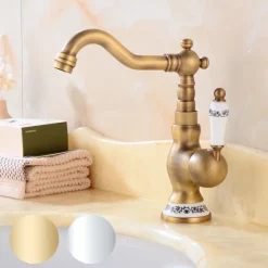 Bathroom Sink Mixer Faucet, Basin Taps with Cold and Hot Hose