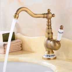 Bathroom Sink Mixer Faucet, Basin Taps with Cold and Hot Hose