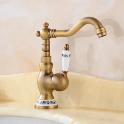 Bathroom Sink Mixer Faucet, Basin Taps with Cold and Hot Hose