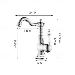 Bathroom Sink Mixer Faucet, Basin Taps with Cold and Hot Hose
