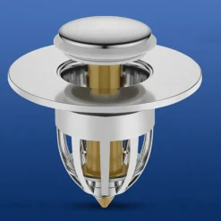 Bathroom Sink Plug Stopper Bounce Up Drain Filter for Wash Basin and Shower Sink with Kitchen Bathtub Stopper Functionality