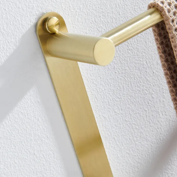 Bathroom Three-layer Shelf with Hooks Stainless Steel Multi-function Towel Rack Wall Mounted Matte Gold and Brushed Nickel 1pc