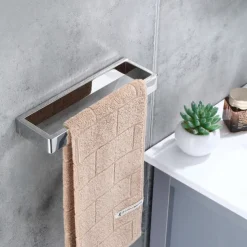 Bathroom Towel Rack Hand Towel Rail Black Towel Bar SUS304 Stainless Steel 26cm Wall Mounted Towel Rack(Black/Golden/Brushed Nickel)