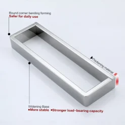 Bathroom Towel Rack Hand Towel Rail Black Towel Bar SUS304 Stainless Steel 26cm Wall Mounted Towel Rack(Black/Golden/Brushed Nickel)