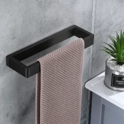Bathroom Towel Rack Hand Towel Rail Black Towel Bar SUS304 Stainless Steel 26cm Wall Mounted Towel Rack(Black/Golden/Brushed Nickel)