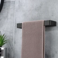 Bathroom Towel Rack Hand Towel Rail Black Towel Bar SUS304 Stainless Steel 26cm Wall Mounted Towel Rack(Black/Golden/Brushed Nickel)