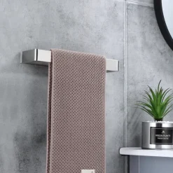 Bathroom Towel Rack Hand Towel Rail Black Towel Bar SUS304 Stainless Steel 26cm Wall Mounted Towel Rack(Black/Golden/Brushed Nickel)