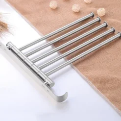 Bathroom Towel Rack Rotatable Activity Towel Bar Stainless Steel Brushed Bathroom Storage Towel Rack
