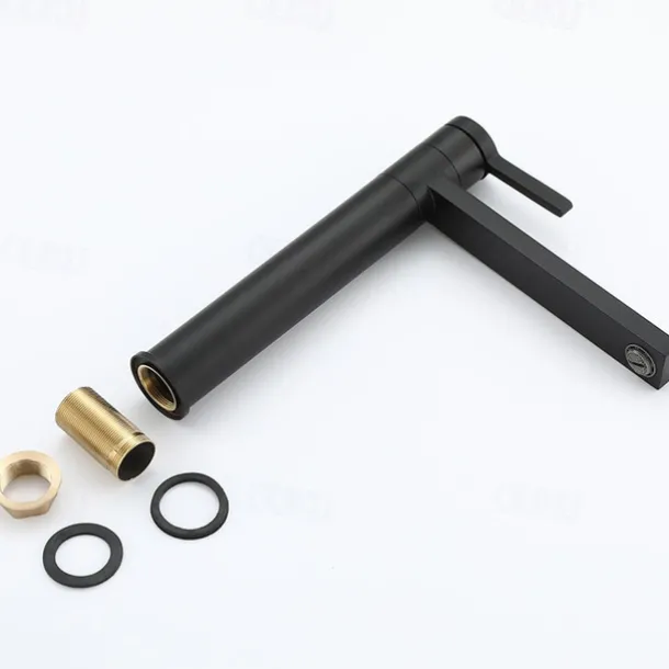 Bathroom Vessel Faucet Tall 11 inch, Sink Mixer Basin Taps Deck Mounted, Monobloc Round Single Handle Cermaic Valve Brass Taps Black Gold Chrome