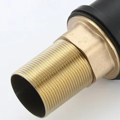 Bathroom Vessel Faucet Tall 11 inch, Sink Mixer Basin Taps Deck Mounted, Monobloc Round Single Handle Cermaic Valve Brass Taps Black Gold Chrome