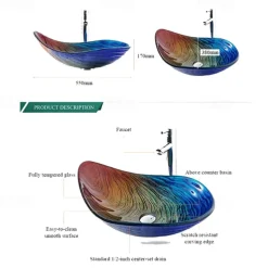 Bathroom Vessel Sink Rectangular 21