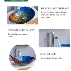 Bathroom Vessel Sink Rectangular 21