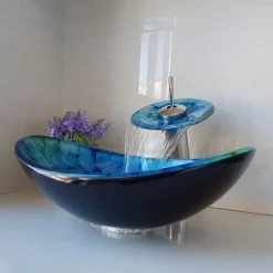 Bathroom Vessel Sink Set Rectangular 16