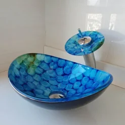 Bathroom Vessel Sink Set Rectangular 16