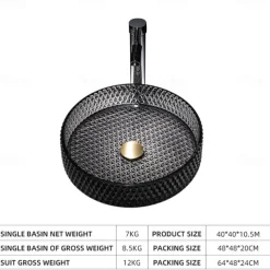 Bathroom Vessel Sink with Chrome Faucet,Wash Basin Glass Countertop Cylinder Wash Basin Hand Washbasin Worktop Installation Glass Basin Set with Chrome Brass Tap