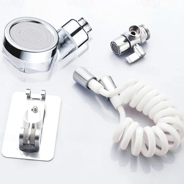 Bathroom Wash Face Basin Water Tap External Shower Head Toilet Hold Filter Flexible Hair Washing Faucet Rinser Extension Set